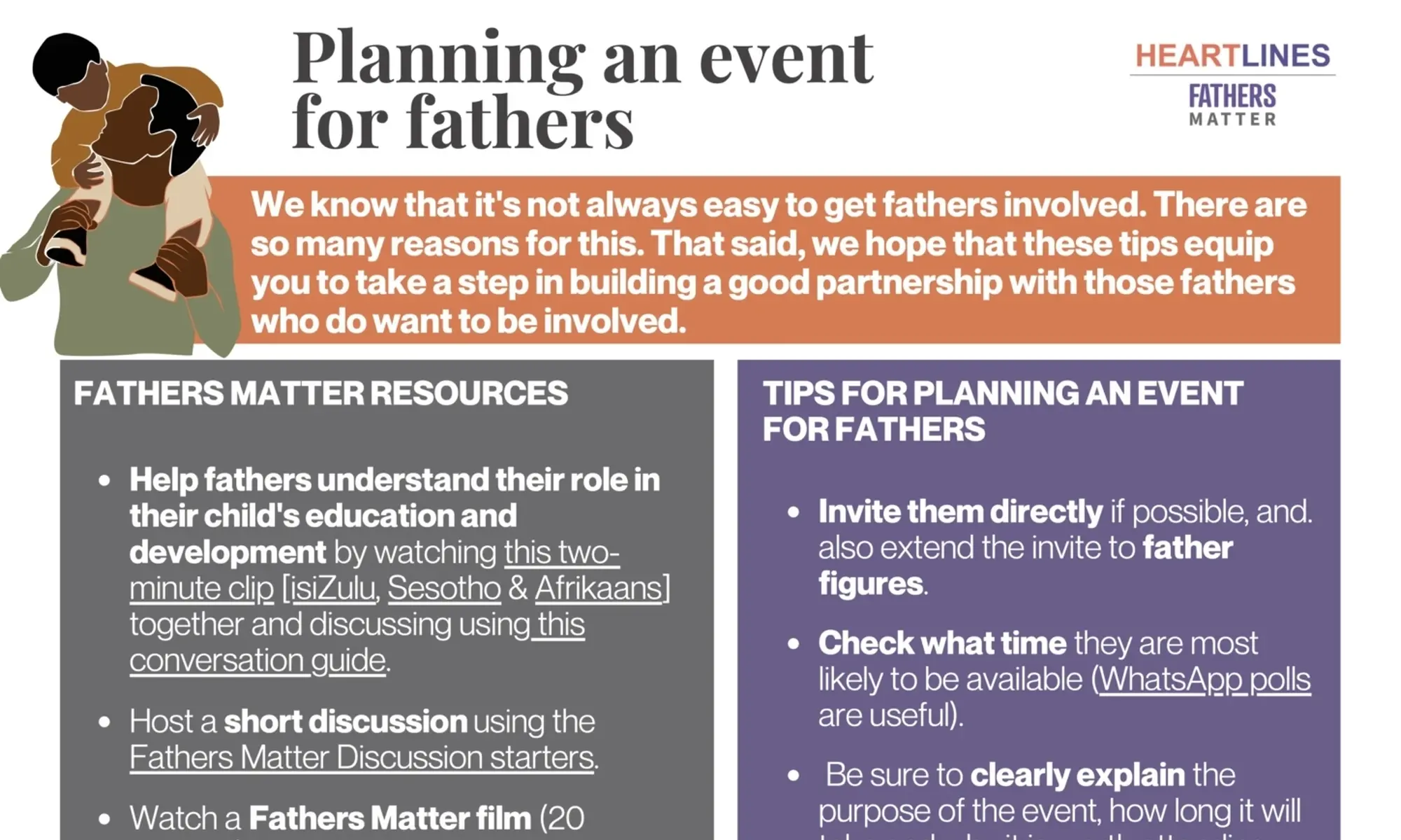 FM ECD Planning an event for fathers Cover FM ECD Planning an event for fathers Cover
