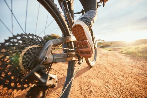 Cycling downhill