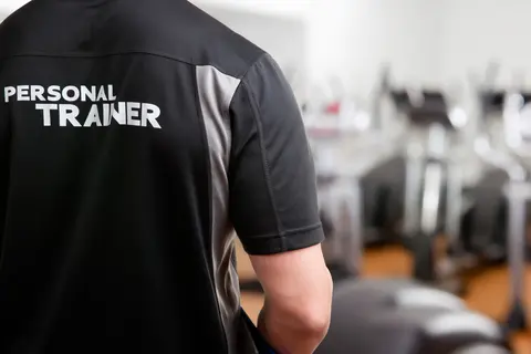 Coach and helping child Coach and helping child