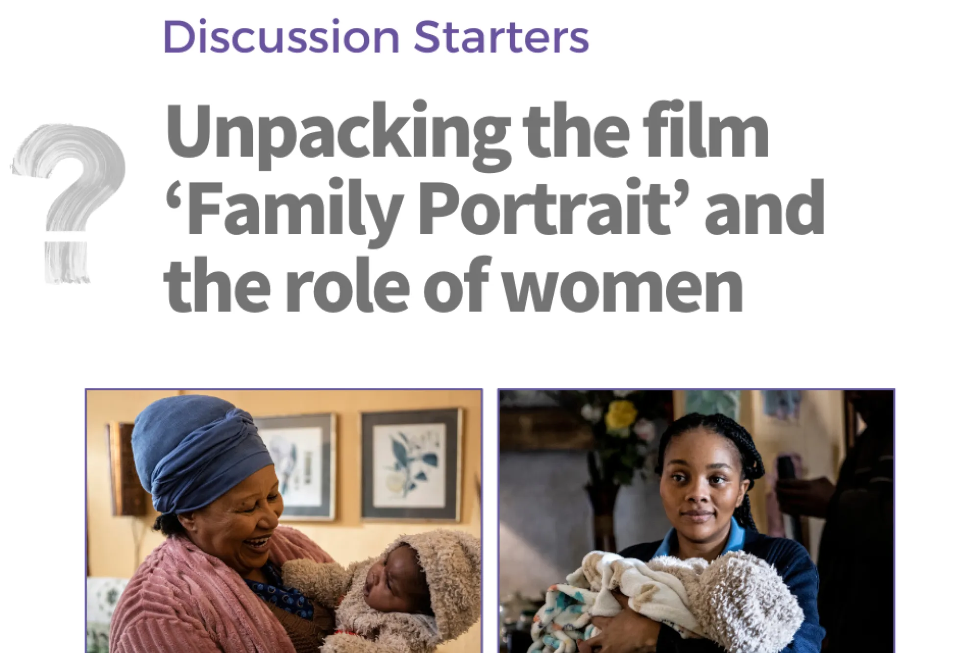 Family Portrait FM Women Discussion Starter Family Portrait FM Women Discussion Starter