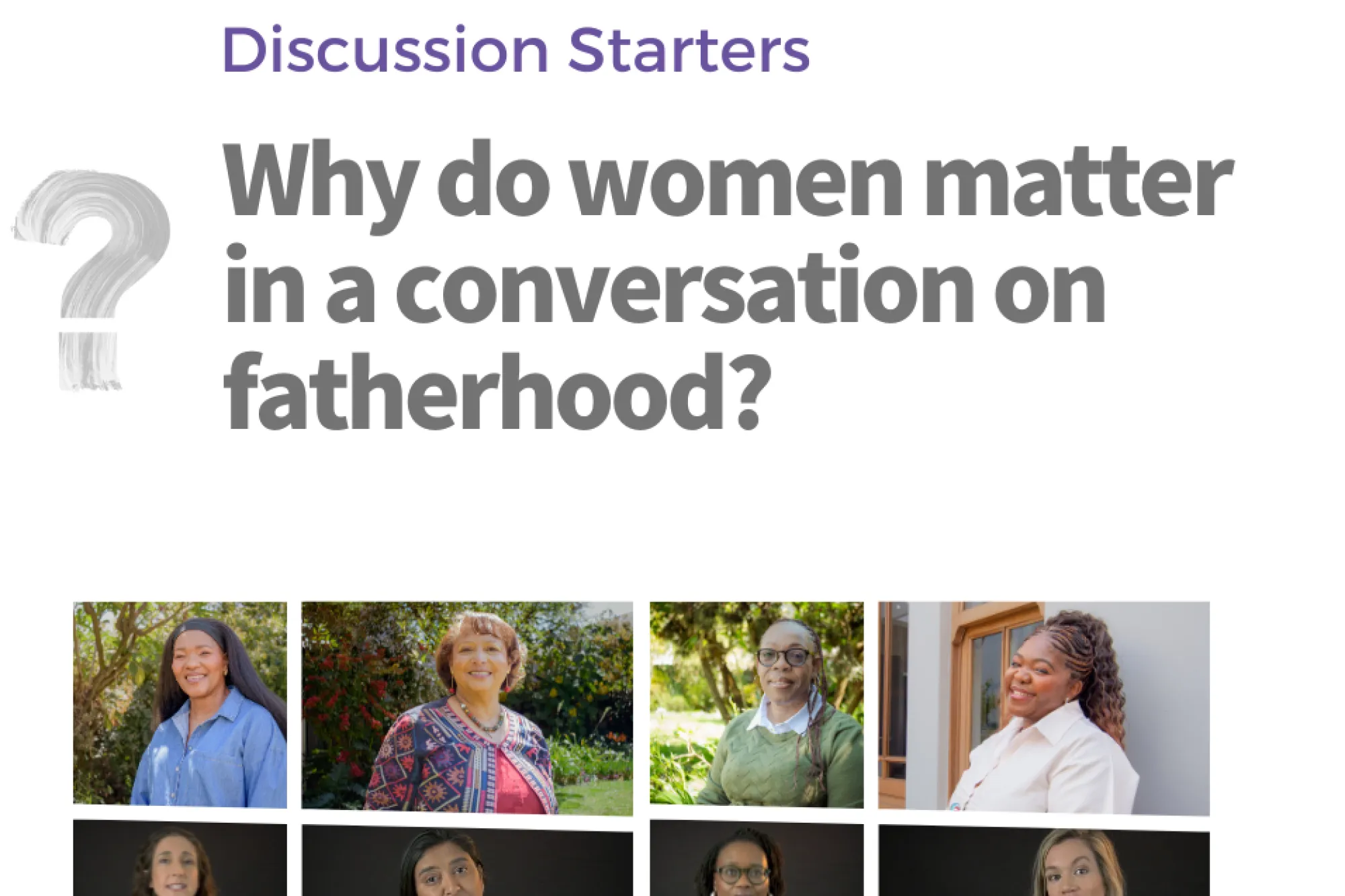 Why women matter FM Women Discussion Starter Why women matter FM Women Discussion Starter